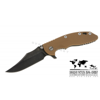 มีดพับ Hinderer Knives XM-18 Bowie Flipper Tan G-10 (3.5" Black SW)