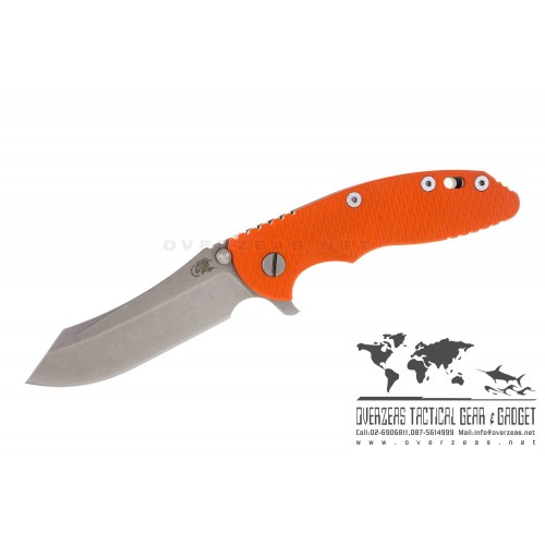 มีดพับ Hinderer Knives XM-18 2016 Skinner Frame Lock Knife Grey Orange G-10 (3.5" Stonewash)