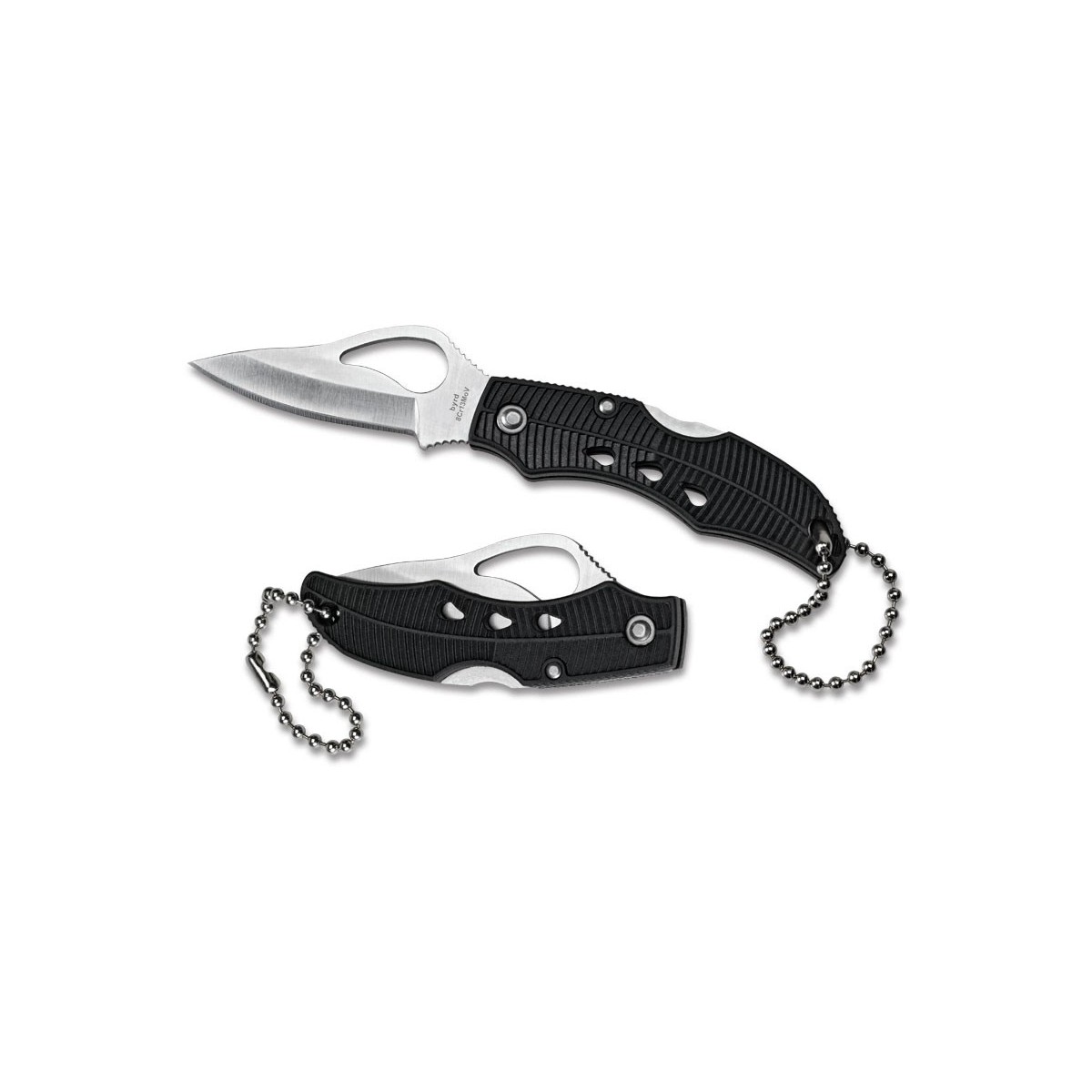 Spyderco Byrd Series Finch 1-7/8" Plain Edge Blade, Black FRN Handle