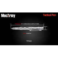 ปากกา MecArmy Titanium Tactical Pen สำหรับใช้งานทั่วไป และใช้ป้องกันตัว (TPX22)