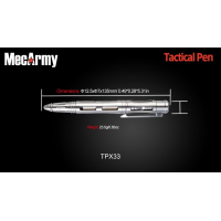 ปากกา MecArmy Titanium Tactical Pen สำหรับใช้งานทั่วไป และใช้ป้องกันตัว (TPX33)