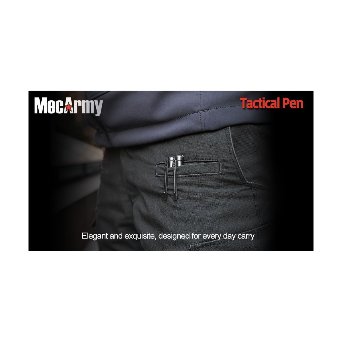 ปากกา MecArmy Titanium Tactical Pen สำหรับใช้งานทั่วไป และใช้ป้องกันตัว  (TPX33)