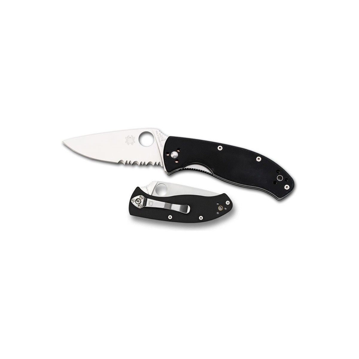 Spyderco Tenacious 3 3/8" Combo Edge Blade G10 Handle