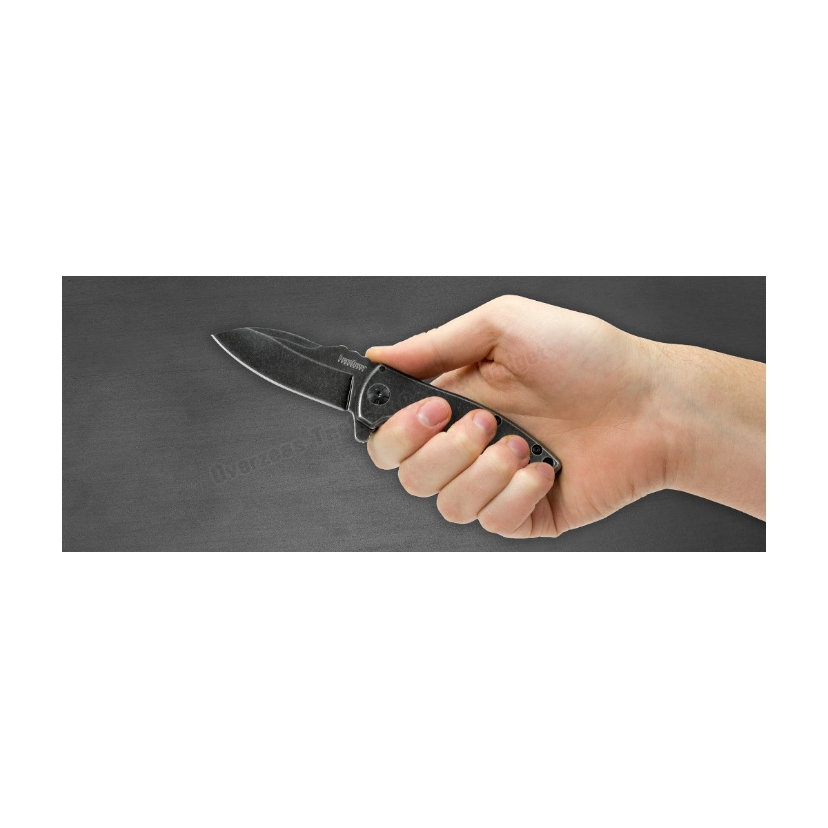 มีดพับ Kershaw Spline Assisted Opening Flipper Knife (2.8" Blackwash) 3450BW