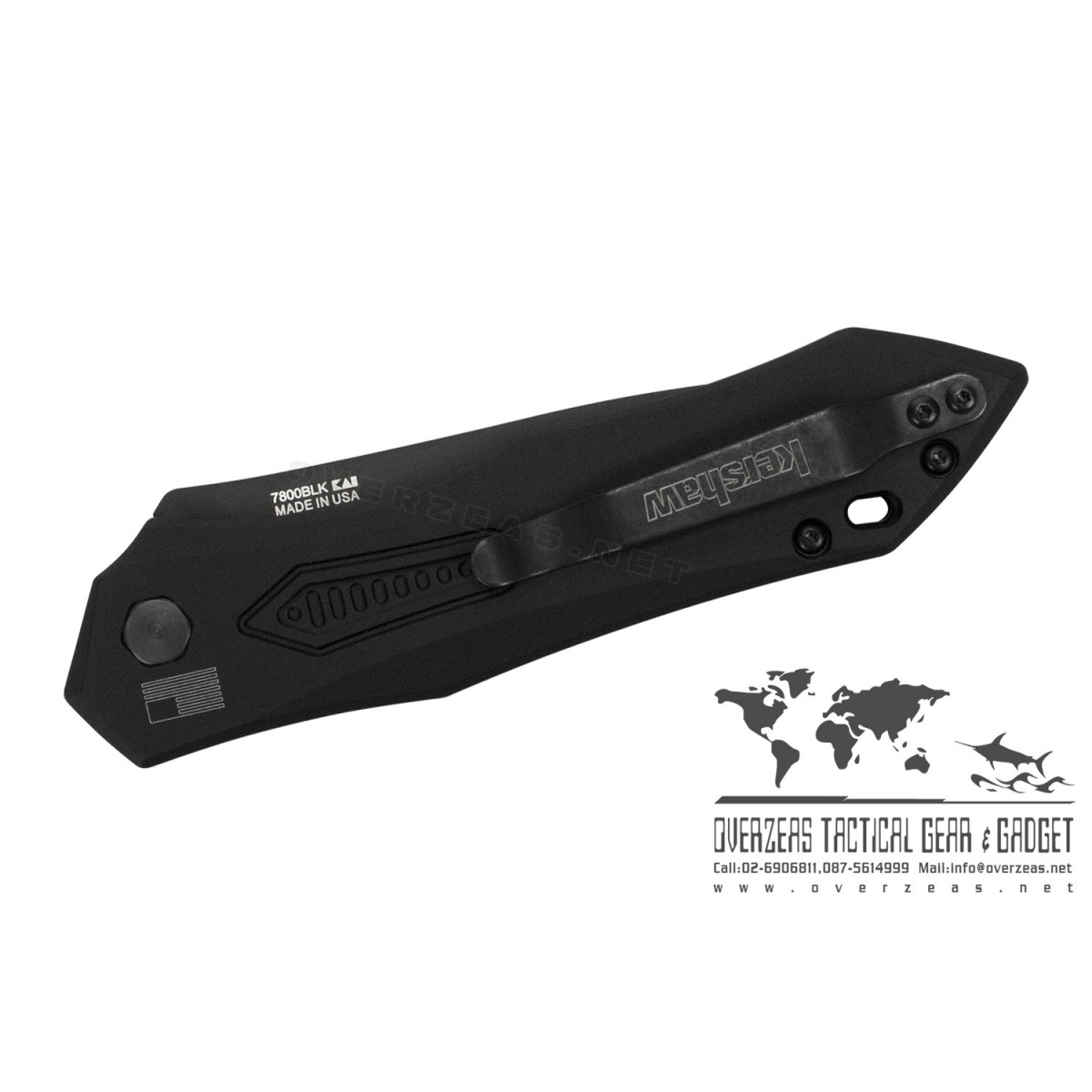 มีดพับออโต้เมติค เปิดใบด้านข้าง Kershaw Launch 6 Automatic Knife (3.75" Black) 7800BLK