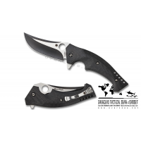 มีดพับ Spyderco Brend/Pirela Mamba Knife Carbon Fiber (3.75" Two-Tone) C196CFTIP