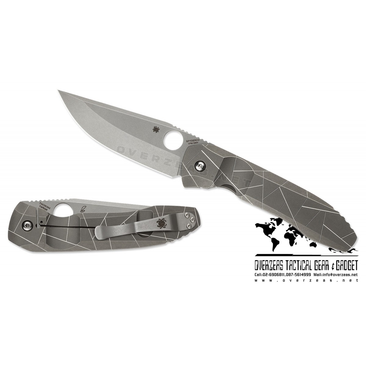 มีดพับ Spyderco Rassenti Nirvana Integral Frame Lock Knife (3.75" Satin) C199TIP