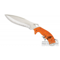 มีดใบตาย Spyderco Schempp Rock Salt H1 Fixed Blade Knife Orange (6.75" Satin) FB20FPOR (2016 Sprint Run)