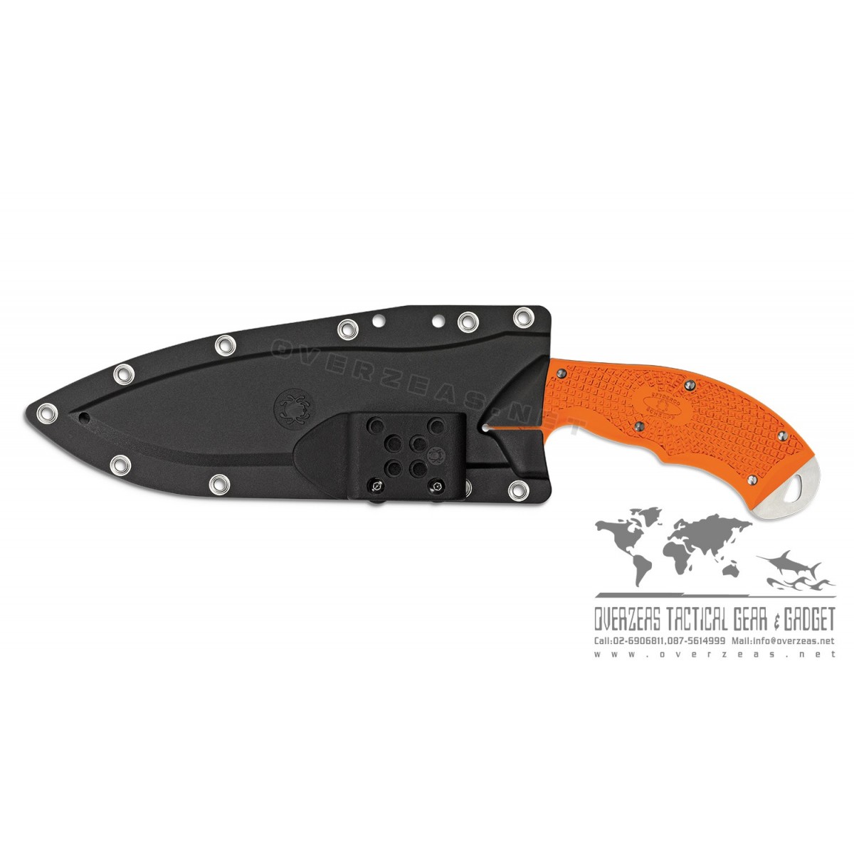 มีดใบตาย Spyderco Schempp Rock Salt H1 Fixed Blade Knife Orange (6.75" Satin) FB20FPOR (2016 Sprint Run)