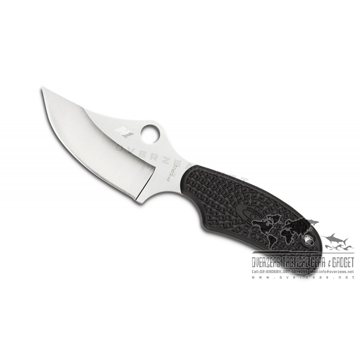 มีดห้อยคอ Spyderco Shirley-Owens ARK Fixed Blade Neck Knife (2.63" Satin H1) FB35PBK