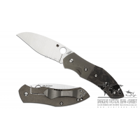 มีดพับ Spyderco Myrtle Frame Lock Knife Titanium/Carbon Fiber (3.7" Satin) C194CFTIP