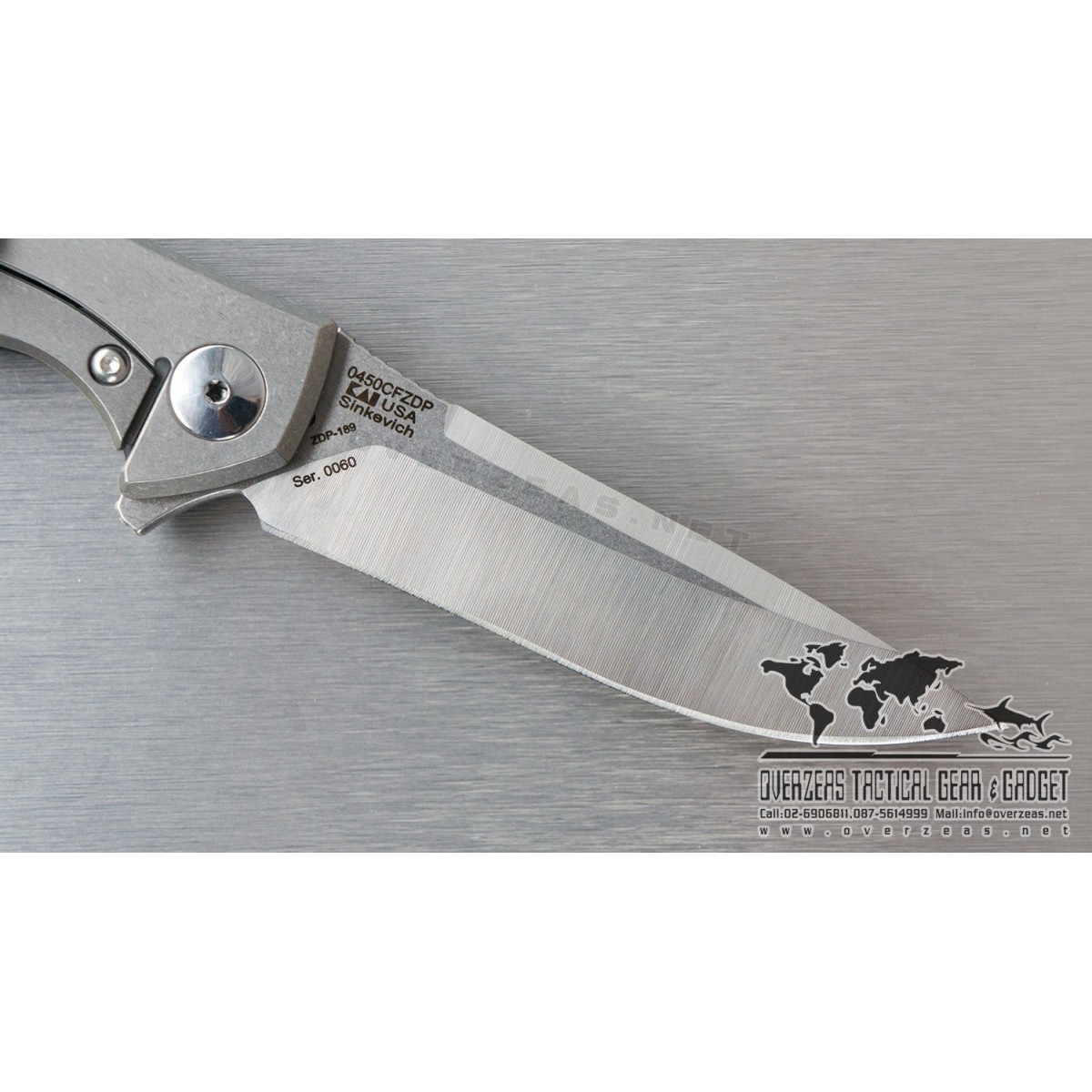 มีดพับ Zero Tolerance 0450CF Flipper Knife Carbon Fiber (3.25" Black) 0450CF