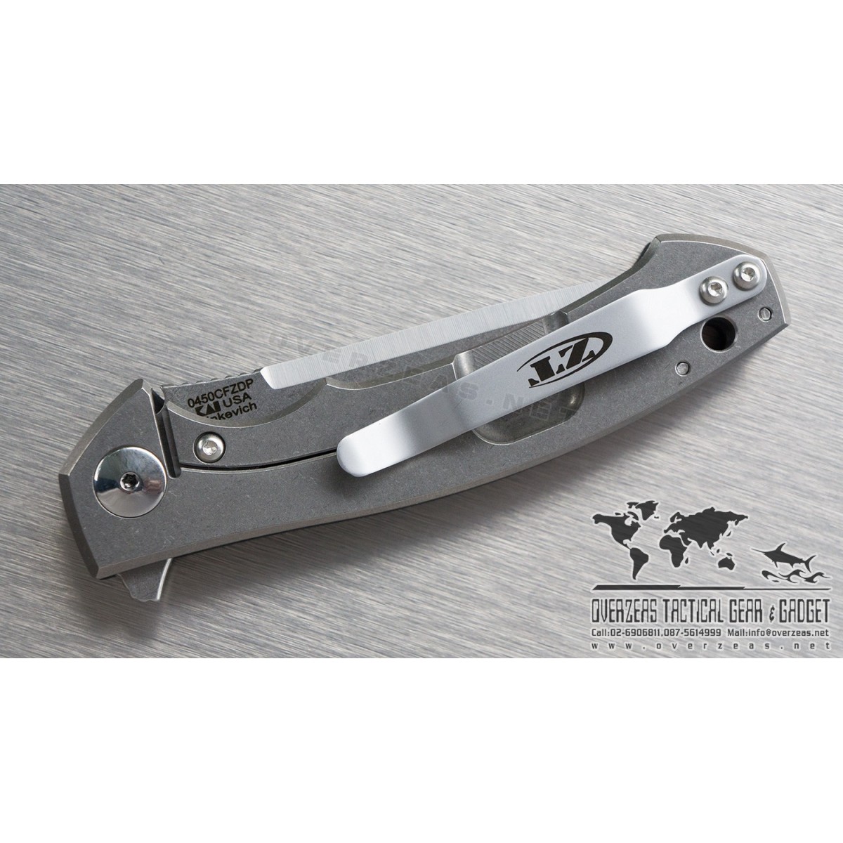 มีดพับ Zero Tolerance 0450CFZDP Flipper Knife Carbon Fiber   (3.25" ZDP-189 ) ZT0450CFZDP **LIMITED**