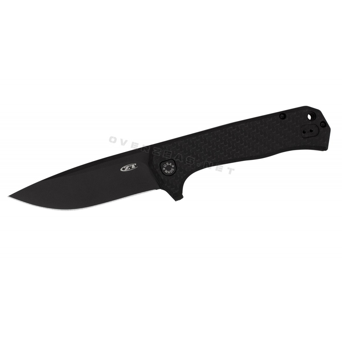 มีดพับ Zero Tolerance 0804CF Todd Rexford Flipper Knife Carbon Fiber (3.875" Black) ZT0804CF