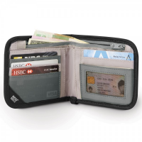 กระเป๋าสำหรับใส่บัตร-เงิน RFIDsafe™ V100 (Navy) RFID blocking bi-fold wallet