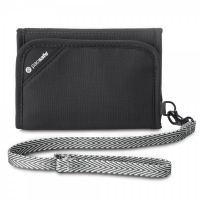 กระเป๋าสำหรับใส่บัตร-เงิน RFIDsafe™ V125 (Black) RFID blocking tri-fold wallet
