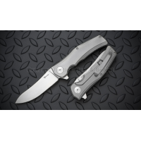 มีดพับ Reate Knives Hills Flipper Titanium Frame Lock Knife (3.6" Stonewash)