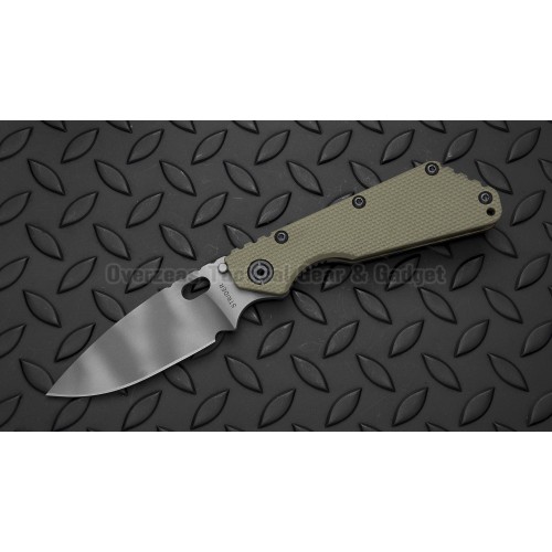 มีดพับ Strider SMF Frame Lock Knife Green G-10/Flame Ti (3.9" Tiger Stripe)