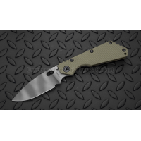 มีดพับ Strider SMF Frame Lock Knife Green G-10/Flame Ti (3.9" Tiger Stripe)