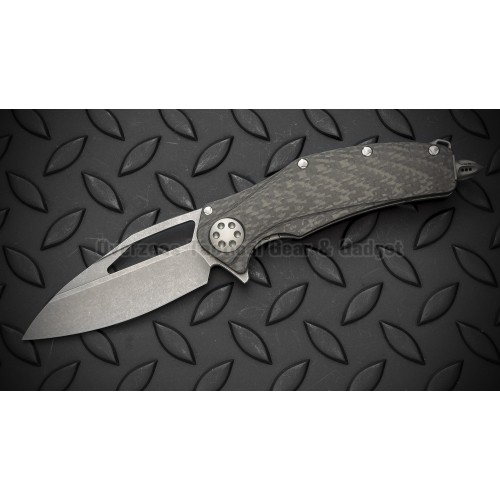 มีดพับ Marfione Custom Matrix R Flipper Knife Carbon Fiber (3.75" Apoclyptic finish)