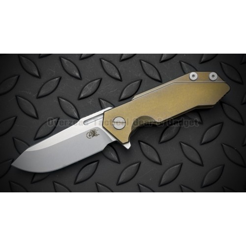 มีดพับ Hinderer Knives Half-Track Frame Lock Knife Bronze Titanium (2.75" Stonewash),HALF-TRACK-BRONZE