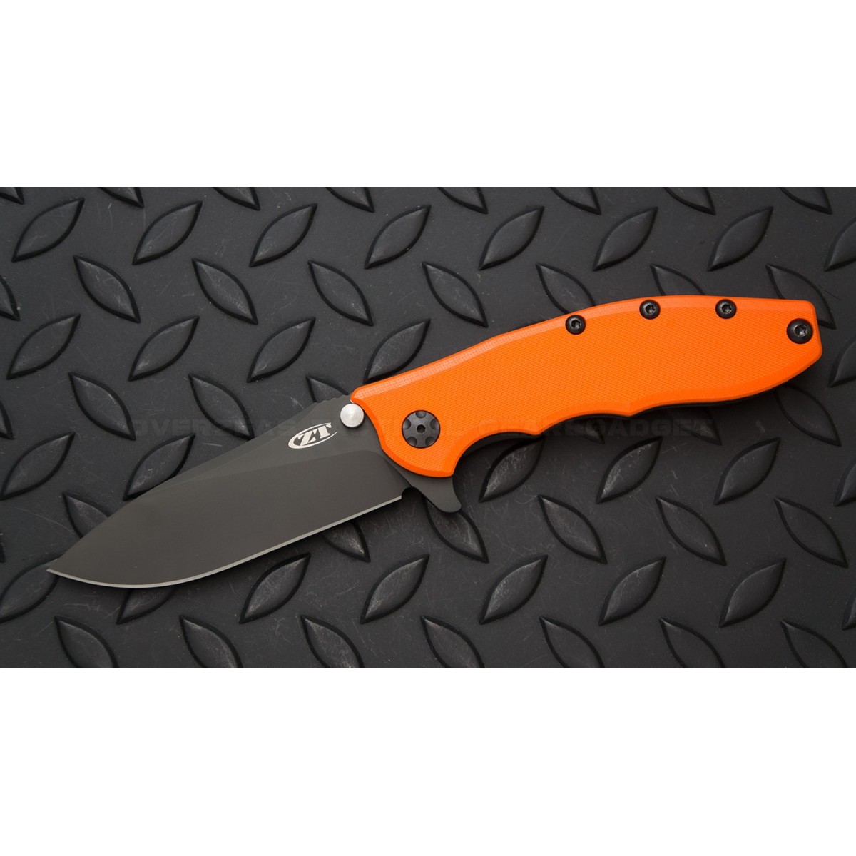 มีดพับ Zero Tolerance 0562ORBLK Hinderer Slicer Knife Orange G-10 (3.5" Black) *Sprint Run*
