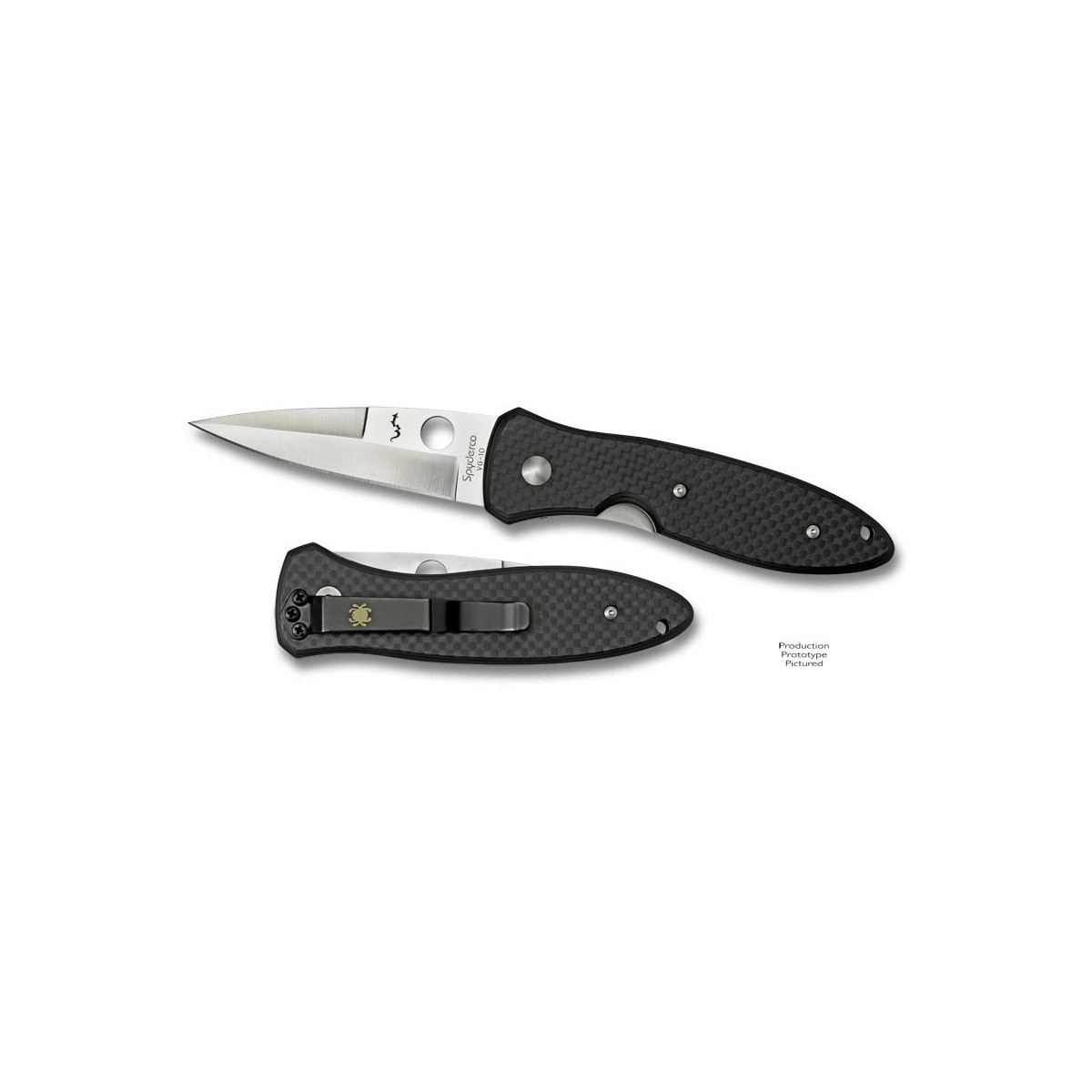 Spyderco Tim Zowada 3-3/16" VG10 Steel Blade, Carbon Fiber Handles