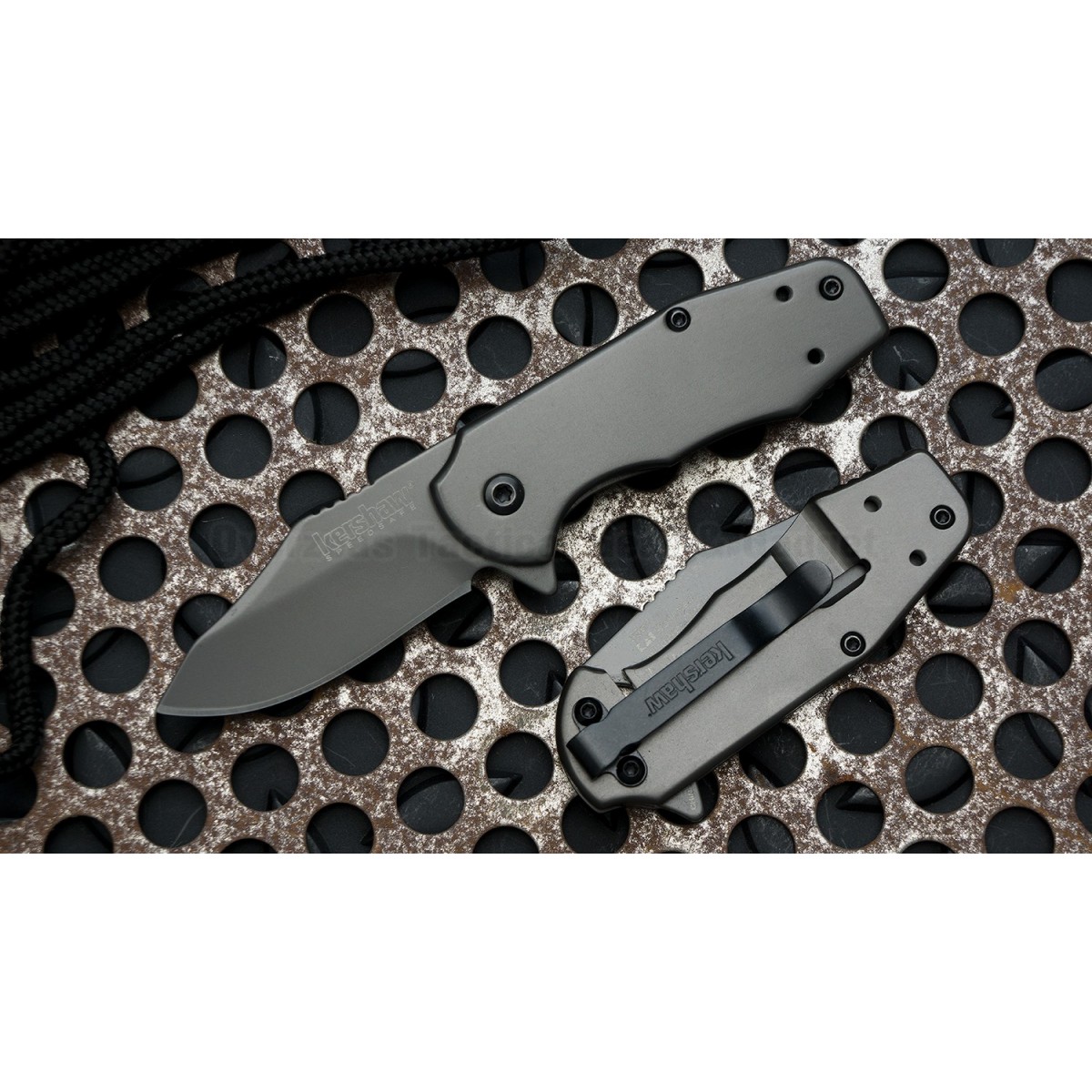 มีดพับ Kershaw Ember Assisted Opening Flipper Knife (2" Gray) Hinderer Design (3560)