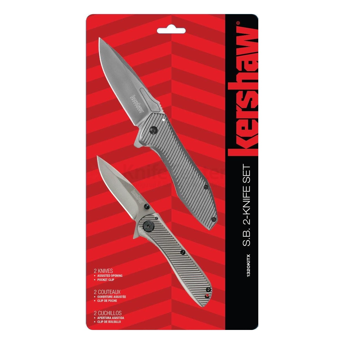 แพคสุดคุ้ม Kershaw 2 Piece Assisted Opening S.B. Flipper Knife Set (1320KITX)