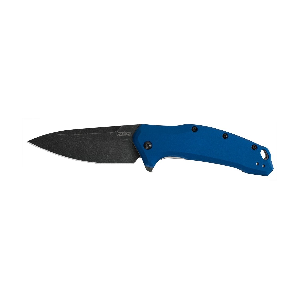 มีดพับ Kershaw Link Drop Point Knife Blue Aluminum (3.25" BlackWash) 1776NBBW
