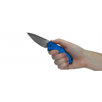 มีดพับ Kershaw Link Drop Point Knife Blue Aluminum (3.25" BlackWash) 1776NBBW