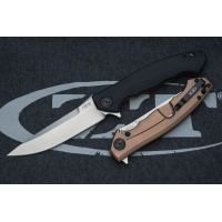 มีดพับรุ่นพิเศษ Zero Tolerance 0452G10 Flipper Knife Black G-10/Bronze Ti (4.1" Satin M390) *Sprint run*