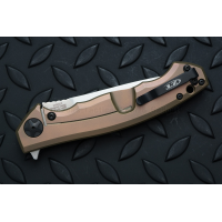 มีดพับรุ่นพิเศษ Zero Tolerance 0452G10 Flipper Knife Black G-10/Bronze Ti (4.1" Satin M390) *Sprint run*