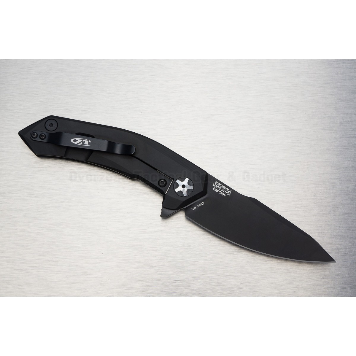 มีดพับ Zero Tolerance 0095S90BLK Flipper Knife Black DLC Titanium (3.6" Black DLC) ZT0095S90BLK