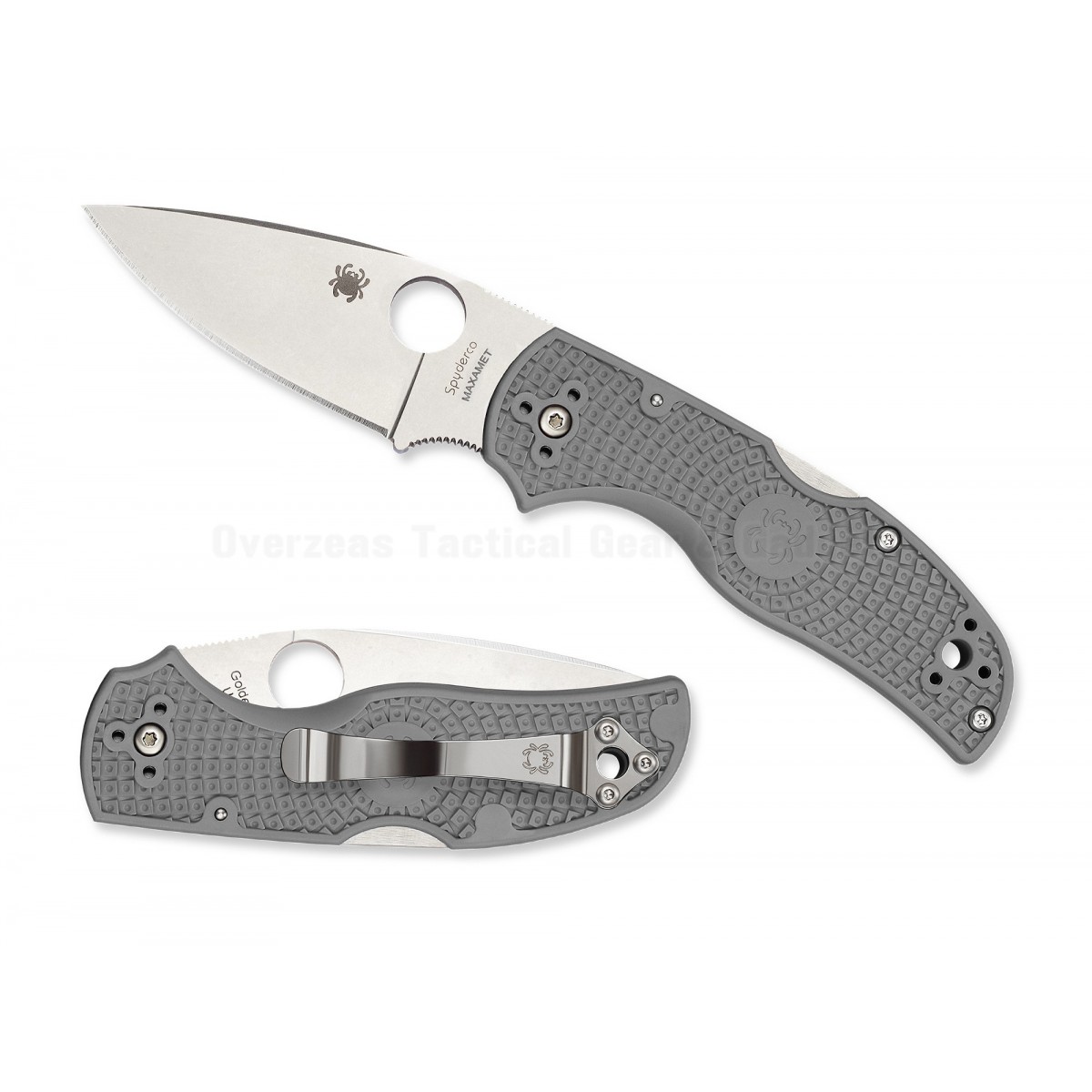 มีดพับ Spyderco Native 5 Lightweight Lockback Knife Gray FRN (3" Satin Maxamet) C41PGY5