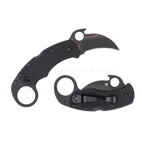 มีดพับ คารัมบิท Spyderco Karahawk Folding Knife w/ Emerson Opener (2.36" Black) C170GBBKP