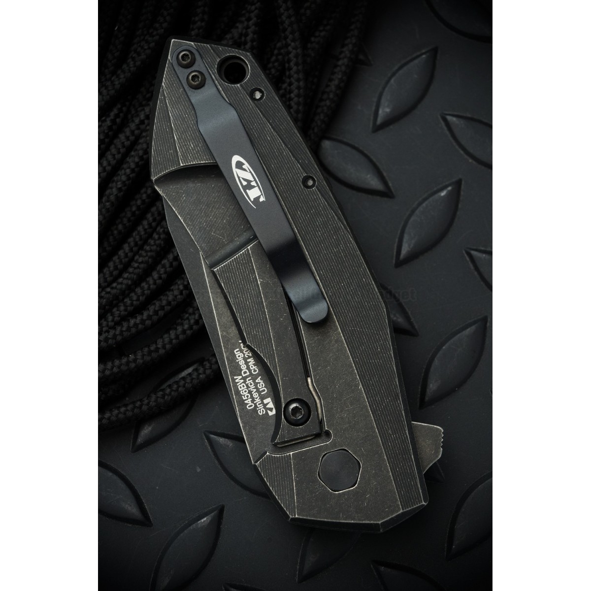 มีดพับ Zero Tolerance 0456BW Flipper Knife Titanium (3.25" Blackwash) ZT0456BW *Sprint run*