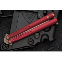 มีดบาลิซอง Microtech Tachyon III Balisong Butterfly Red (4.5" Bronze) 173-14RD