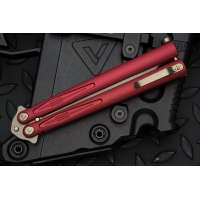 มีดบาลิซอง Microtech Tachyon III Balisong Butterfly Red (4.5" Bronze) 173-14RD