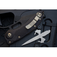 มีดออโตเมติค (Side opening) มีดออโต้ Microtech Stitch Automatic Knife Black (3.75" Apocalyptic DLC),169-1DLC