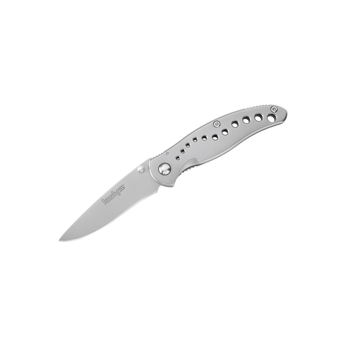 Kershaw Vapor Folder 3" Plain Edge Blade, Stainless Steel Handle