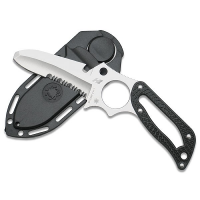 Spyderco Caspian SALT Fixed 4-1/8" Blunt Tip Blade Dive Knife with Sheath H1 Non Rusting Steel