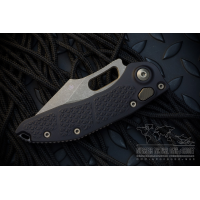 มีดออโตเมติค (Side opening) Microtech Stitch Automatic Knife Black (3.75" Bronze Partial Serrate Apocalyptic),169-14