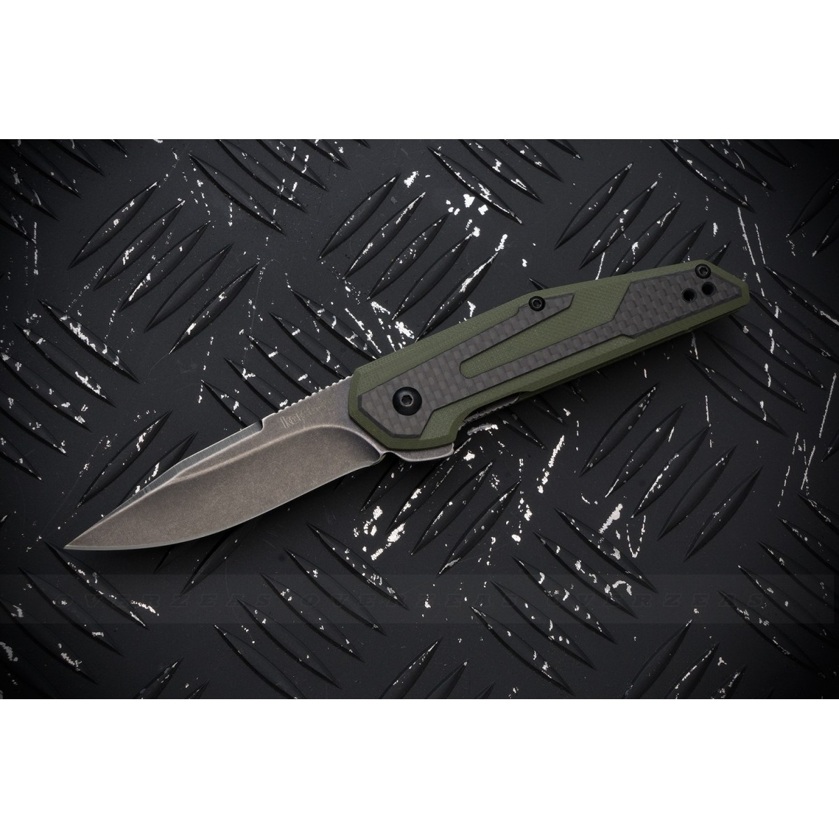 มีดพับ Kershaw Anso Fraxion Liner Lock Knife Carbon Fiber/OD Green G-10 (2.75" BlackWash) 1160OLBW