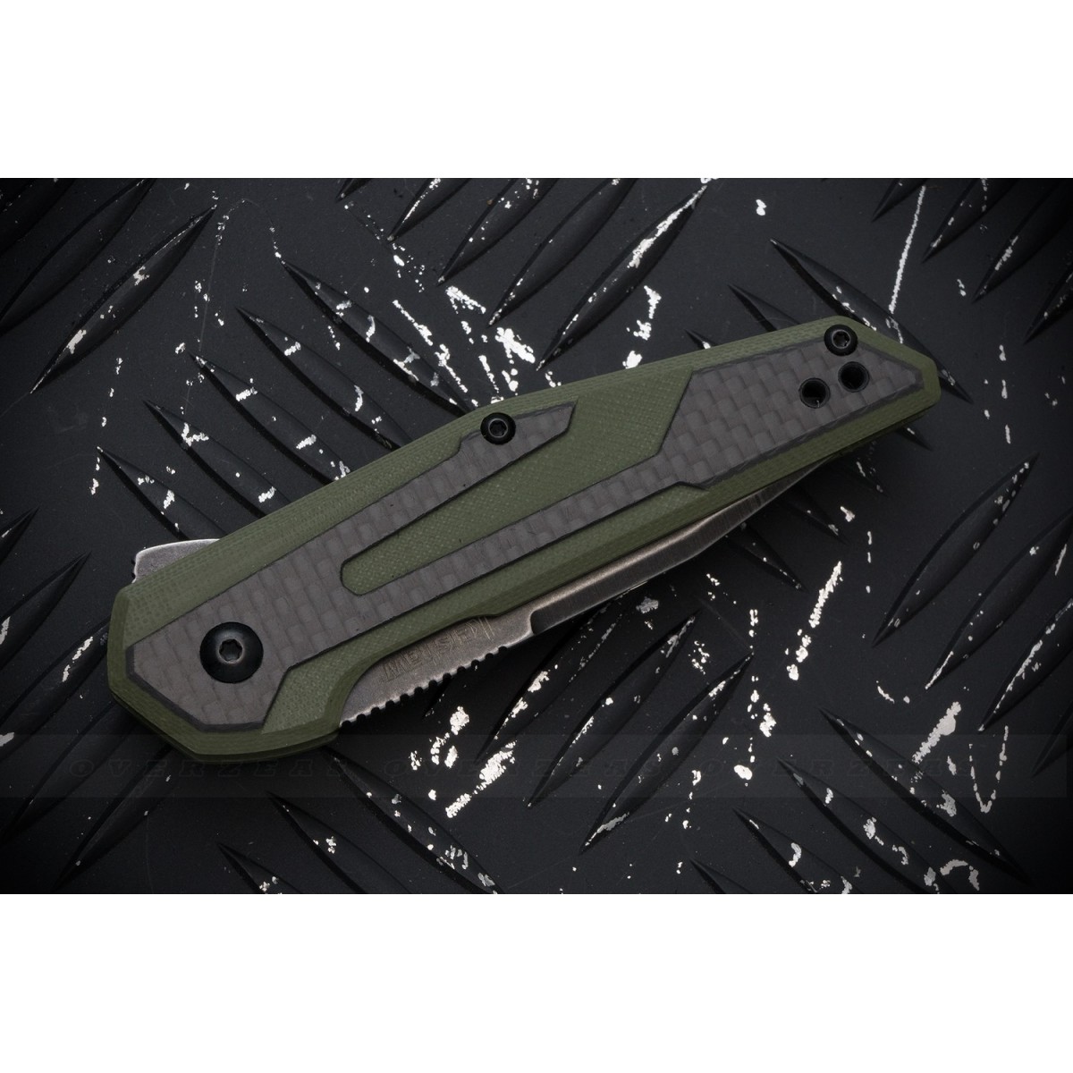 มีดพับ Kershaw Anso Fraxion Liner Lock Knife Carbon Fiber/OD Green G-10 (2.75" BlackWash) 1160OLBW