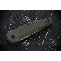มีดพับ Kershaw Anso Fraxion Liner Lock Knife Carbon Fiber/OD Green G-10 (2.75" BlackWash) 1160OLBW