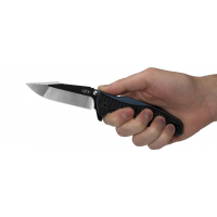 มีดพับ Zero Tolerance Hinderer 0393 Frame Lock Knife Black G-10 (3.5" Two-Tone) ZT0393