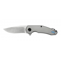 มีดพับ Zero Tolerance 0220 Jens Anso Flipper Knife Titanium (3.5" Stonewash) ZT0220