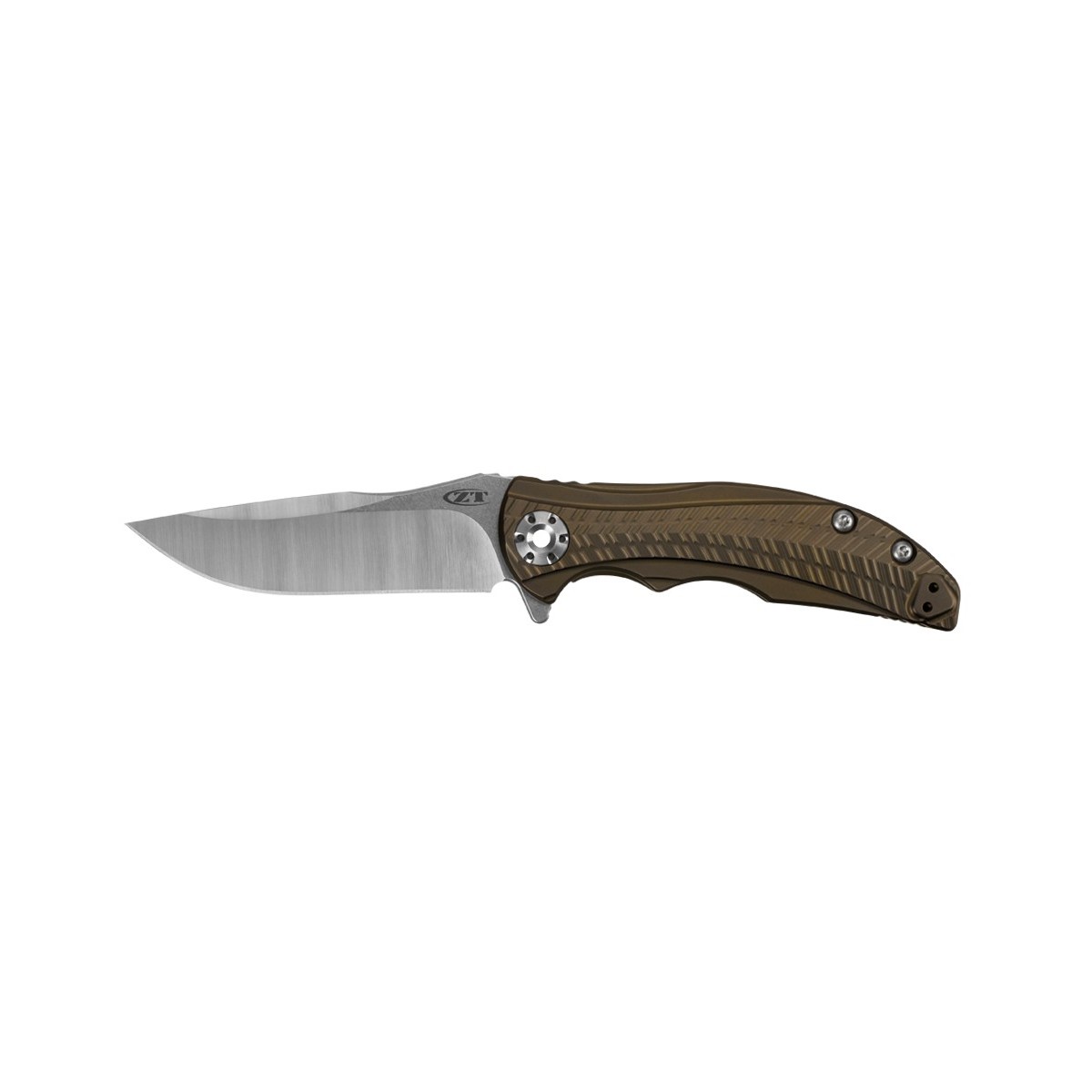 มีดพับ Zero Tolerance RJ Martin 0609 Flipper Knife Bronze Ti (3.4" Satin) ZT0609
