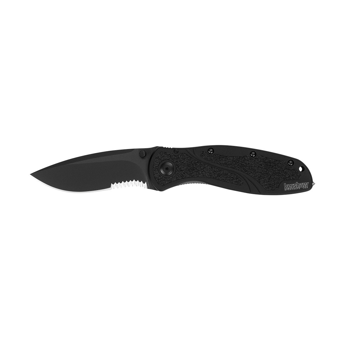 มีดพับ Kershaw Blur Assisted Opening Knife Black (3.375" Black Serr),1670GBBLKST